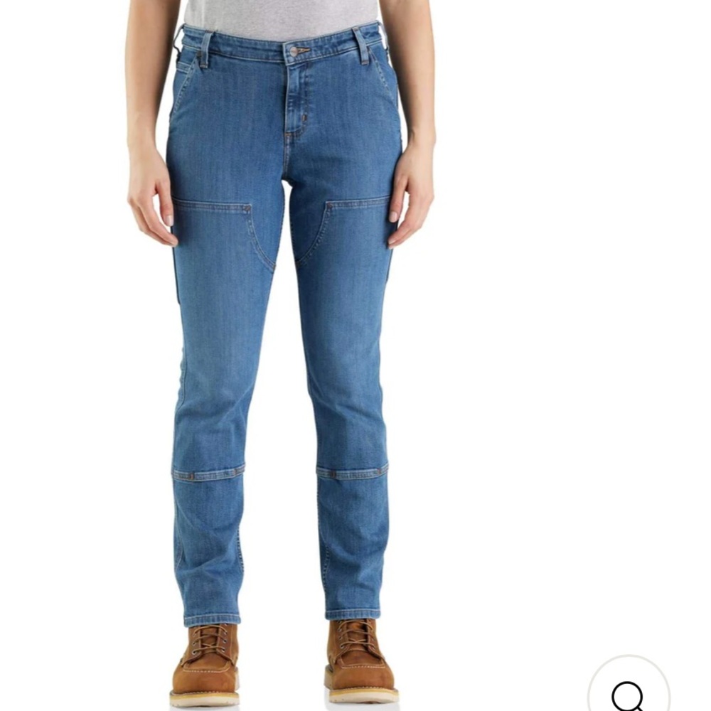 Carhartt Women’s Rugged Flex Relaxed Fit Double Front Jeans Size 12 Short NWT - Picture 8 of 12